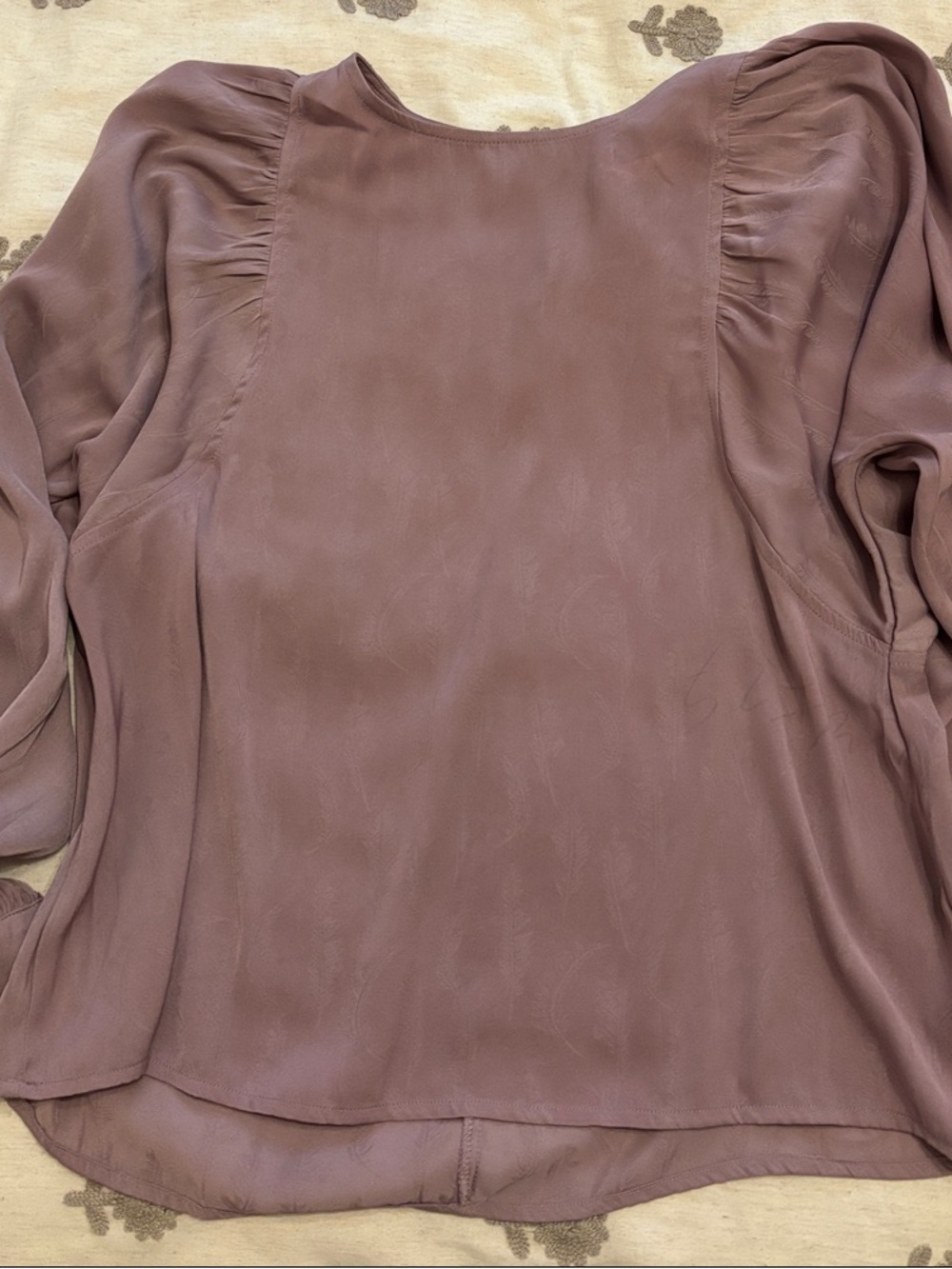 Mustard Seed Mauve Puff-Sleeve Blouse